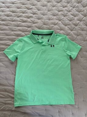 Under Armour Bright Green Short-Sleeve Polo EUC